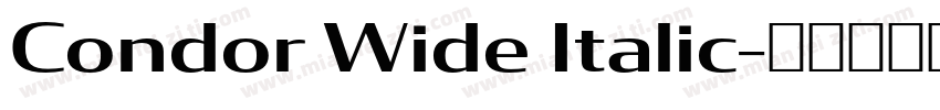 Condor Wide Italic字体转换